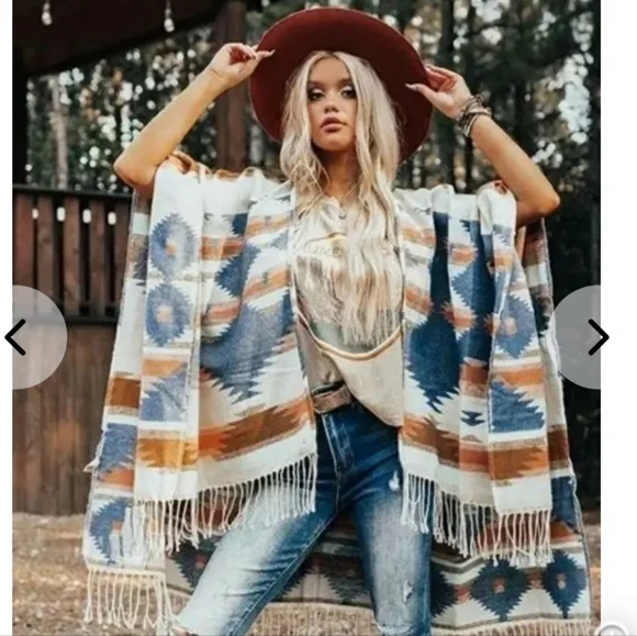 Free People Crossroads Poncho One Size - Picture 2 of 12